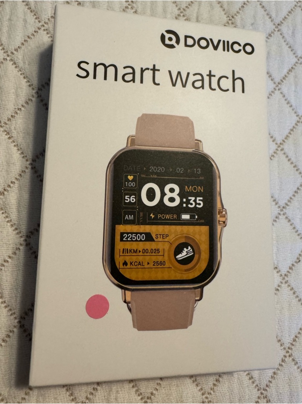 Doviico Pink Band Smart Watch/Fitness Tracker/Heart Rate Monitor/…